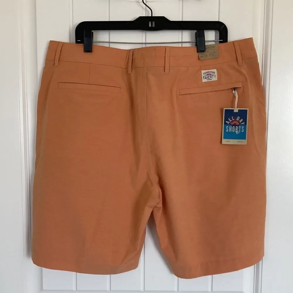 Faherty Mens Shorts 40 All Day Orange 9